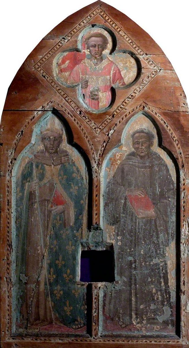 Saint Louis of Toulouse and Saint Anthony of Padua with Saint Stephen by Spinello Aretino