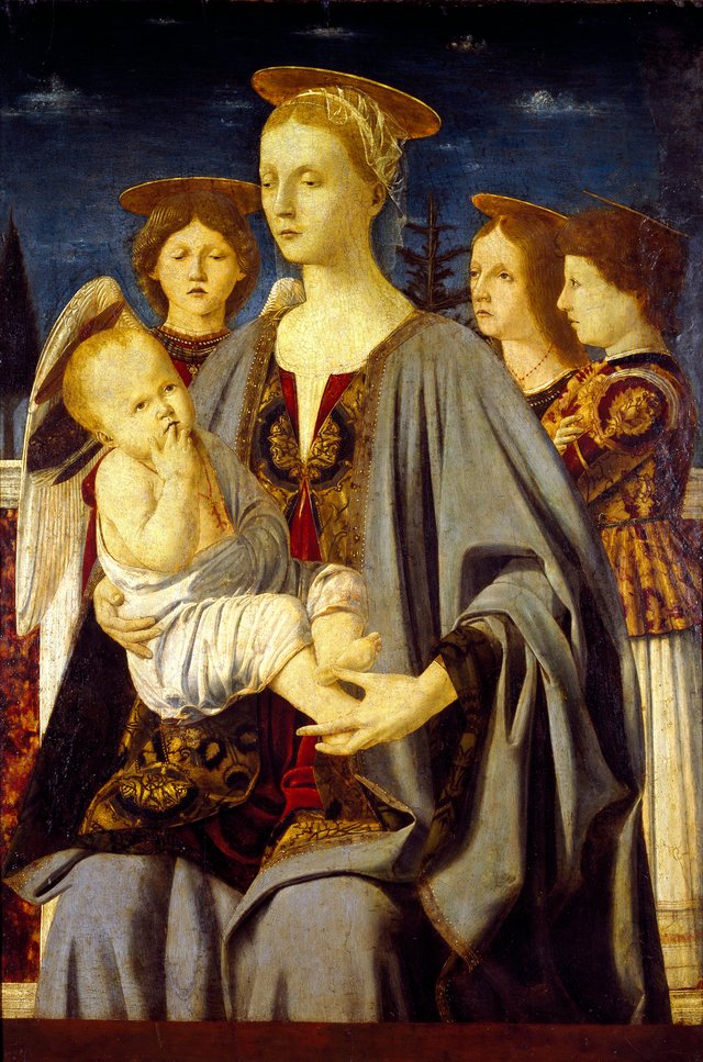 The Virgin and Child and Three Angels by Piero della Francesca