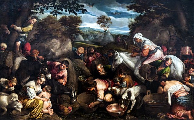 The Israelites gathering Water from the Rock by Jacopo Bassano