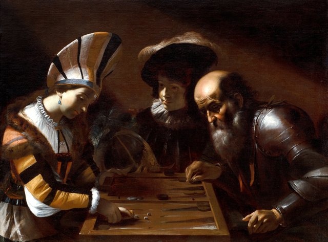 Game of Backgammon by Mattia Preti