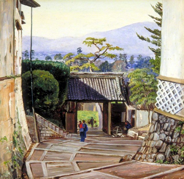Gate of Mariamma Temple, Japan by Marianne North