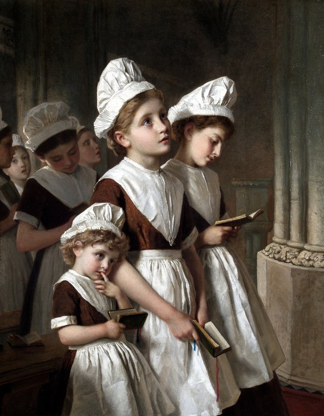 Foundling Girls in the Chapel by Sophie Gengembre Anderson