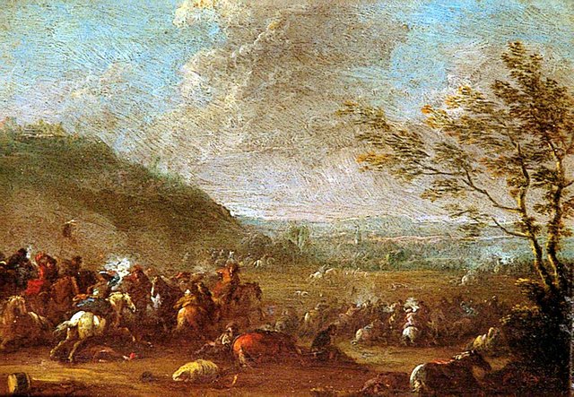Battle Scene, Cavalry Skirmish Aftermath by Karel Breydel