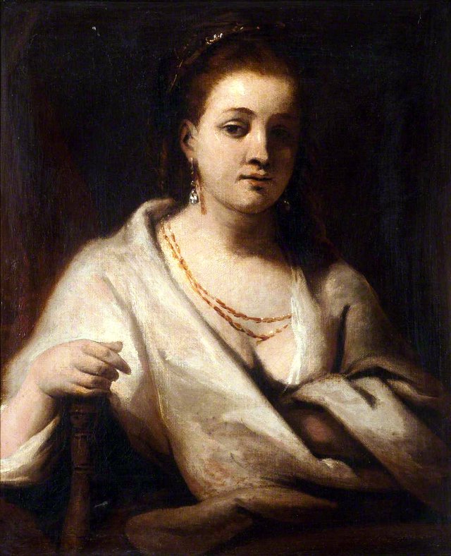 Hendrickje Stoffels in a White Cloak (copy after Rembrandt) by James Barry