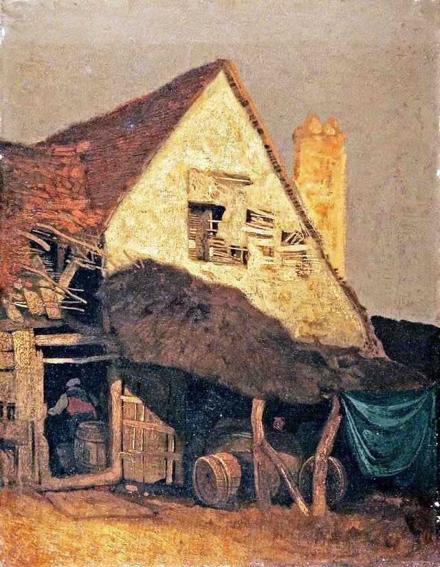 Gable End of Old Houses, St Albans (after Francis Stevens) by John Sell Cotman