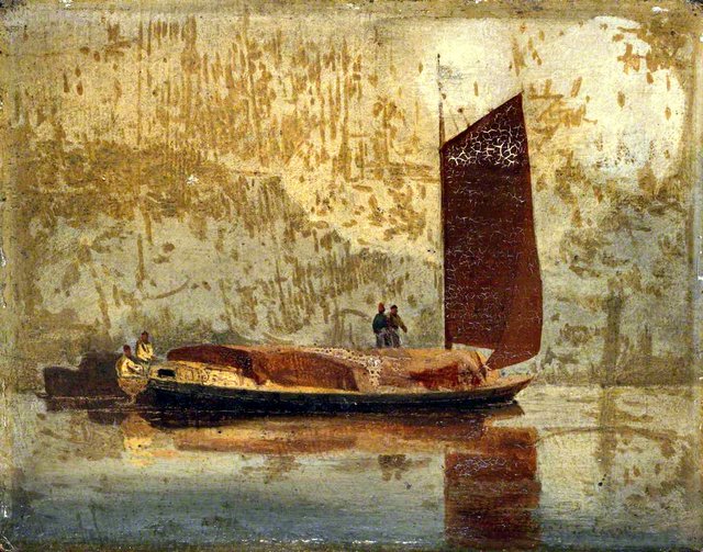 River Scene (A Norfolk Wherry) by John Sell Cotman