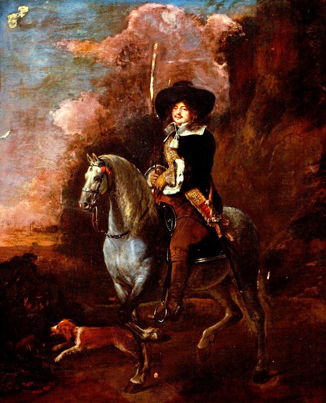 Cavalier on a Grey Horse by Abraham van Calraet