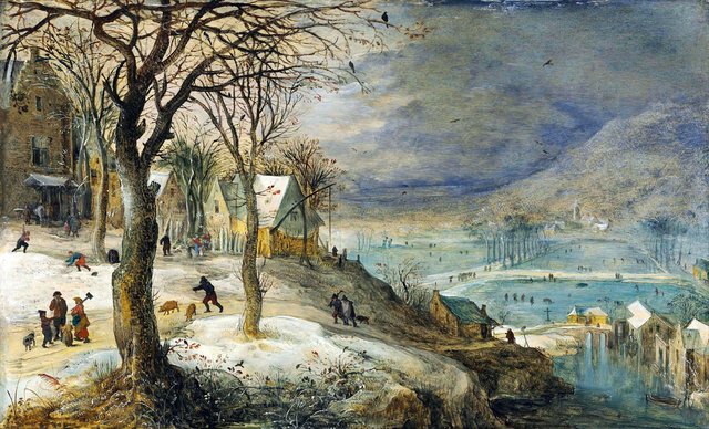 Winter landscape by Joos de Momper the Younger