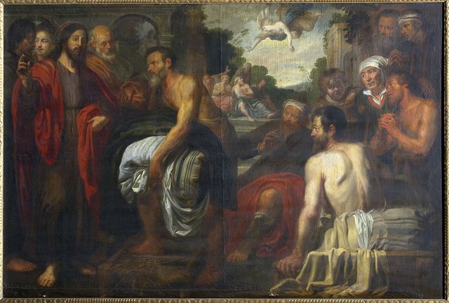 Christ healing the lame at the pool of Bethesda by Artus Wolffort