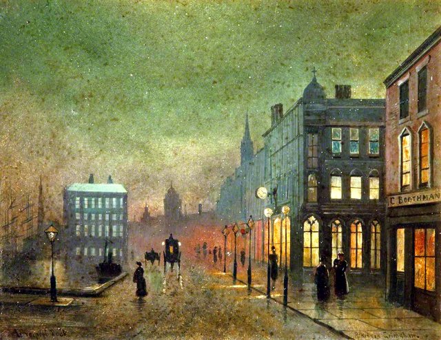 Liverpool Docks (panel 2 of 5) by John Atkinson Grimshaw