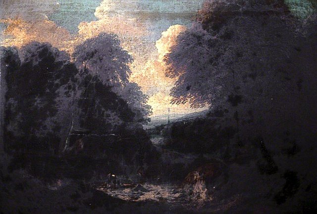 A Woodland Scene with Figures by Cornelis Huysmans