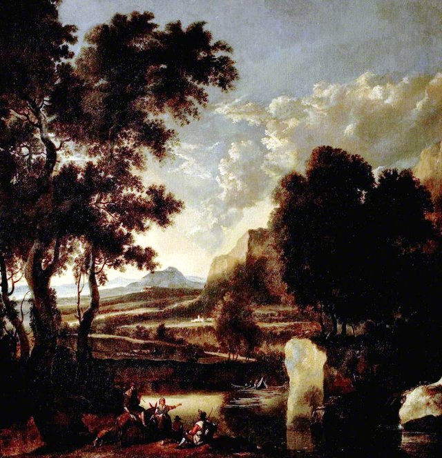Landscape with Figures in the Foreground by Jan Hackaert