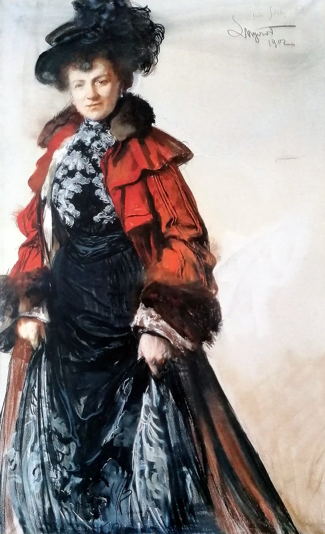 Portrait of actress Idalia Pawlikowska by Leon Wyczółkowski