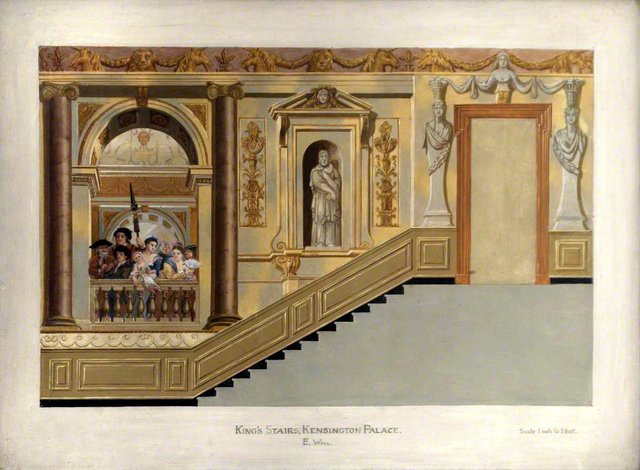 King's Stairs, Kensington Palace, East Wall by William Kent
