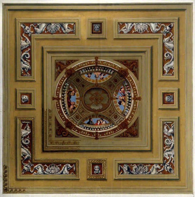 Ceiling Panel, King's Grand Stairs, Kensington Palace by William Kent