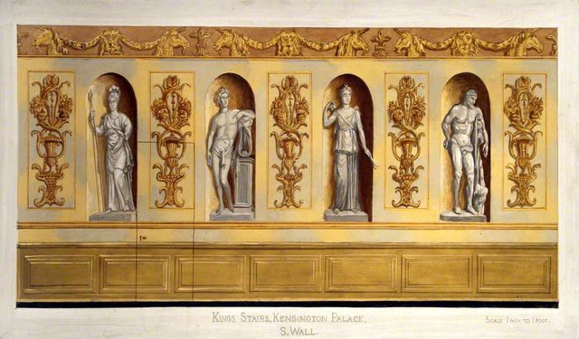 King's Stairs, Kensington Palace, South Wall by William Kent