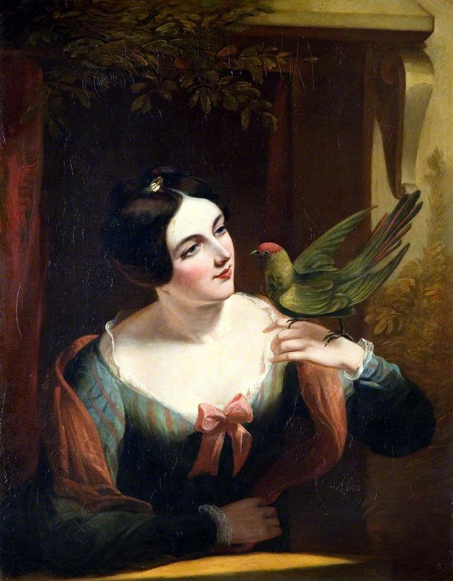 The Pet Bird by Daniel Maclise