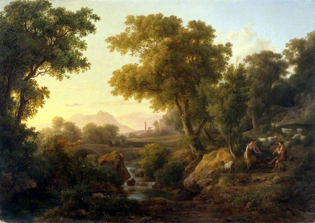 Italian Classical Landscape by Károly Markó