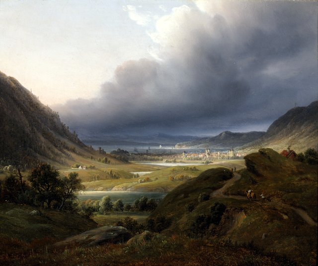 Bergen seen from Natlandshøyden by Thomas Fearnley