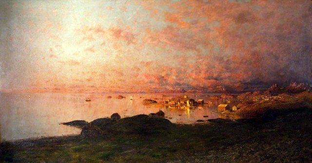 Midsummer Night, Lofoten, Norway by Adelsteen Normann
