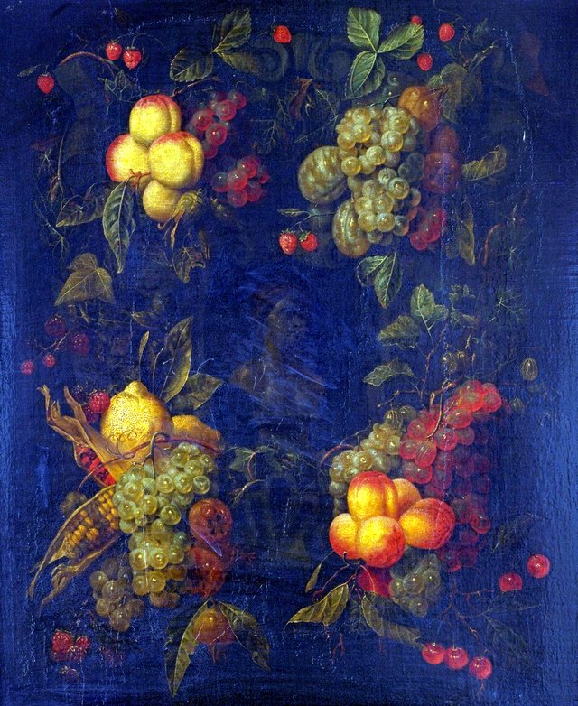 Fruit Garland Encircling a Relief by Joris van Son