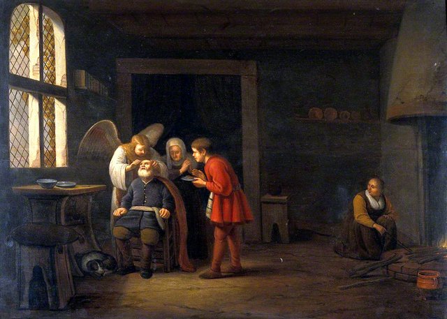 The Angel Raphael Curing the Blindness of Tobit by Hendrik Martenszoon Sorgh