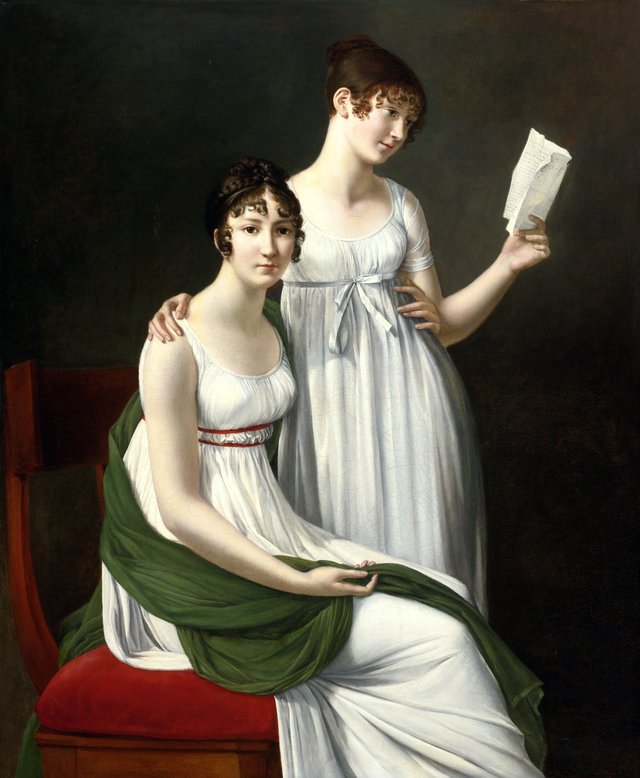 Portrait de la baronne Pichon et de sa cousine Madame de Fourcroy (?) by Henri-François Riesener