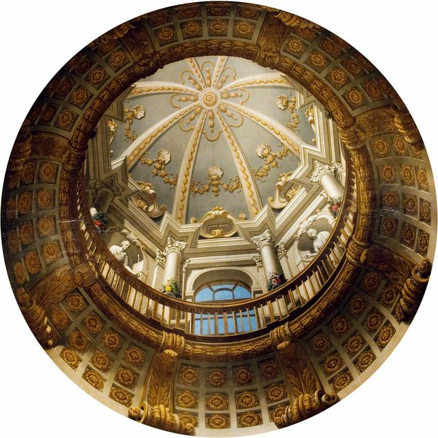Interior of a Dome (a trompe l'oeil ceiling) by James Thornhill
