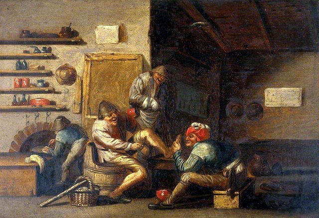 A Surgeon Operating on a Man's Foot (after Adriaen van Ostade) by Anthonie Victoryns