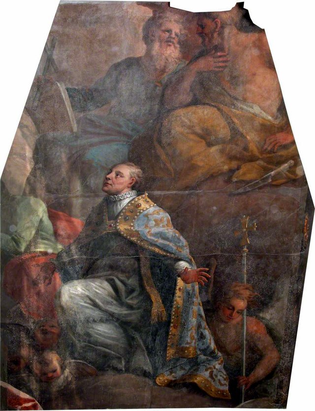 Old Chapel Reredos, Section 2 – Bishop Chichele Kneeling by James Thornhill