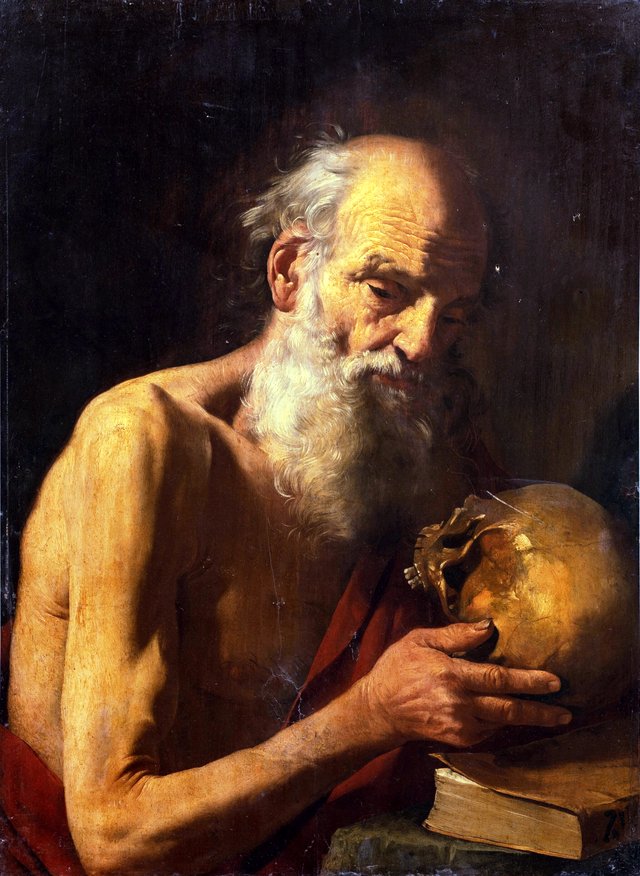 Saint Jerome contemplating a skull by Lucas van Valckenborch