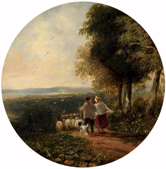 Landscape with Sheep by David Cox