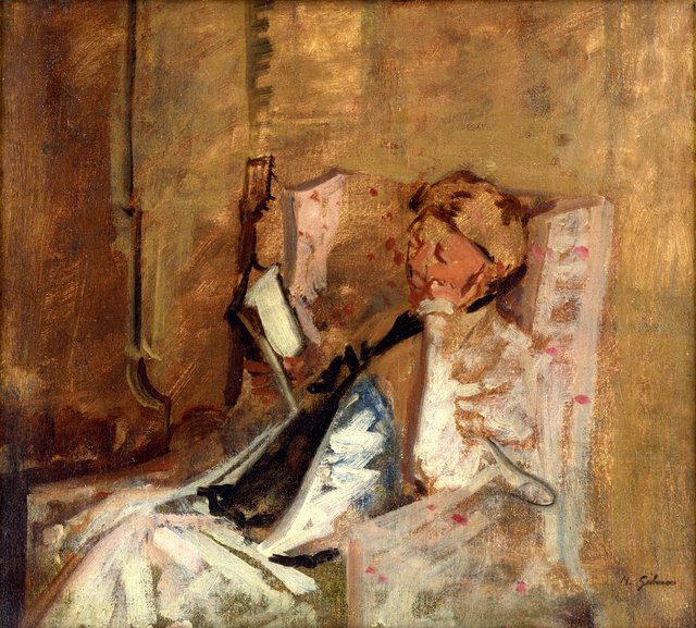 The Artist's Mother Reading by Harold Gilman