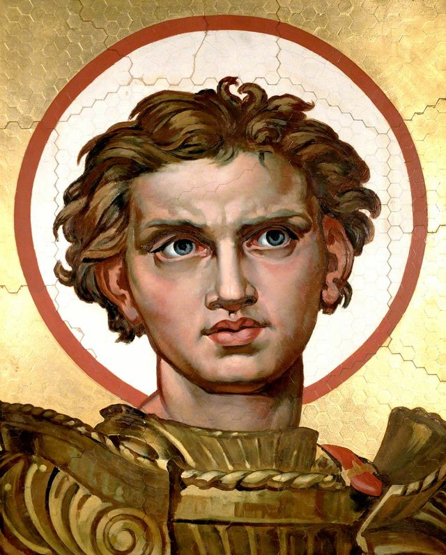Head of Saint George (study for a mosaic) by Edward Poynter