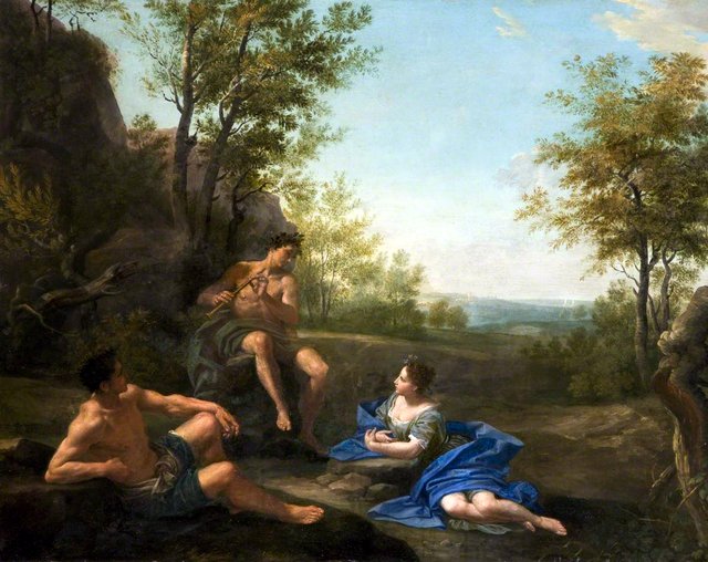 Pastoral Landscape with Figures by Donato Creti