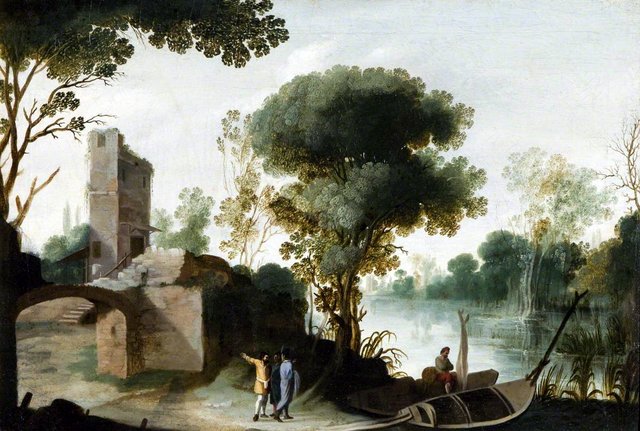 Landscape with Figures by Agostino Tassi