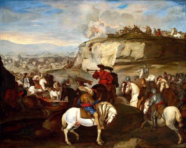 Battle Scene by Aniello Falcone