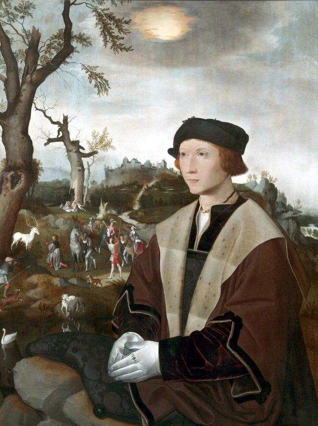 Portrait of a Young Man by Jan Mostaert