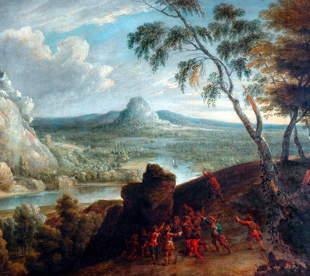 Landscape with Soldiers by Jan van Huchtenburgh