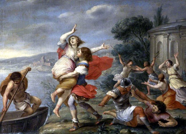 Helen Carried Off by Paris by Giovanni Francesco Romanelli