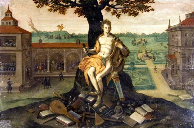 Apollo and the Arts by Stradanus