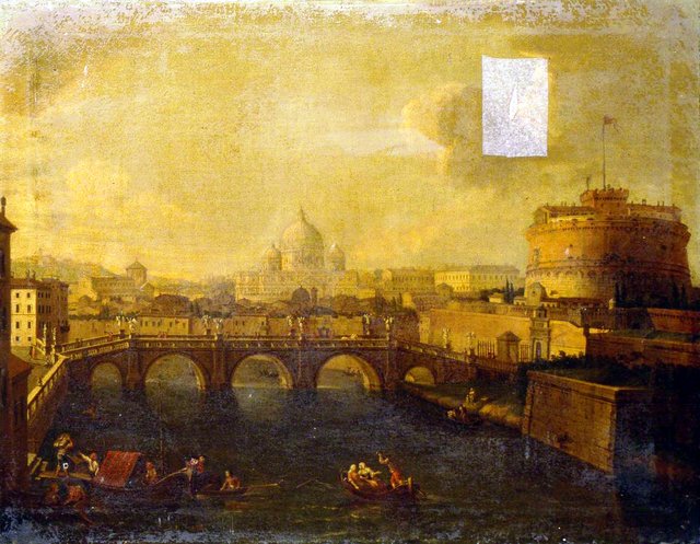 Rome with St Peter's and Castel Sant'Angelo by Antonio Joli