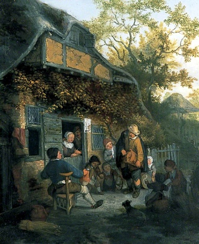 The Hurdy-Gurdy Player by Cornelis Dusart
