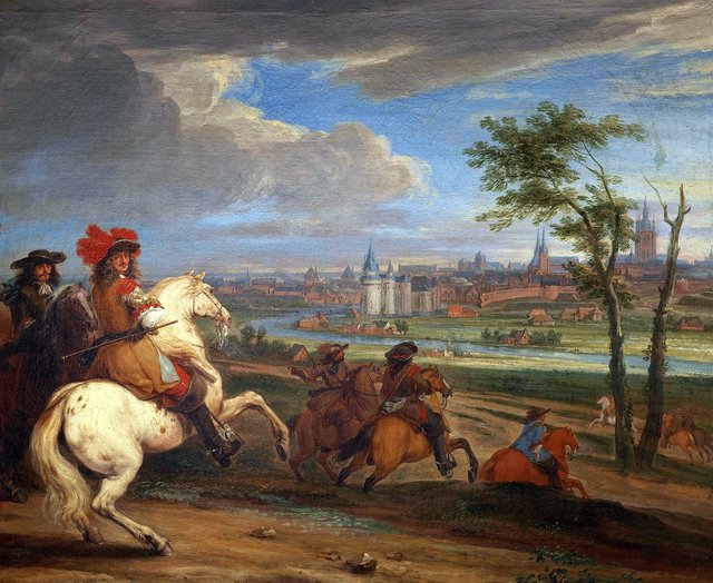 The Siege of Courtrai in 1667 by Adam Frans van der Meulen