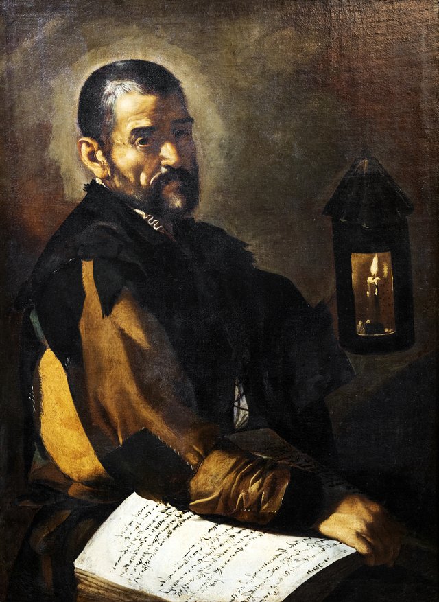 Diogenes with a lantern by Mattia Preti