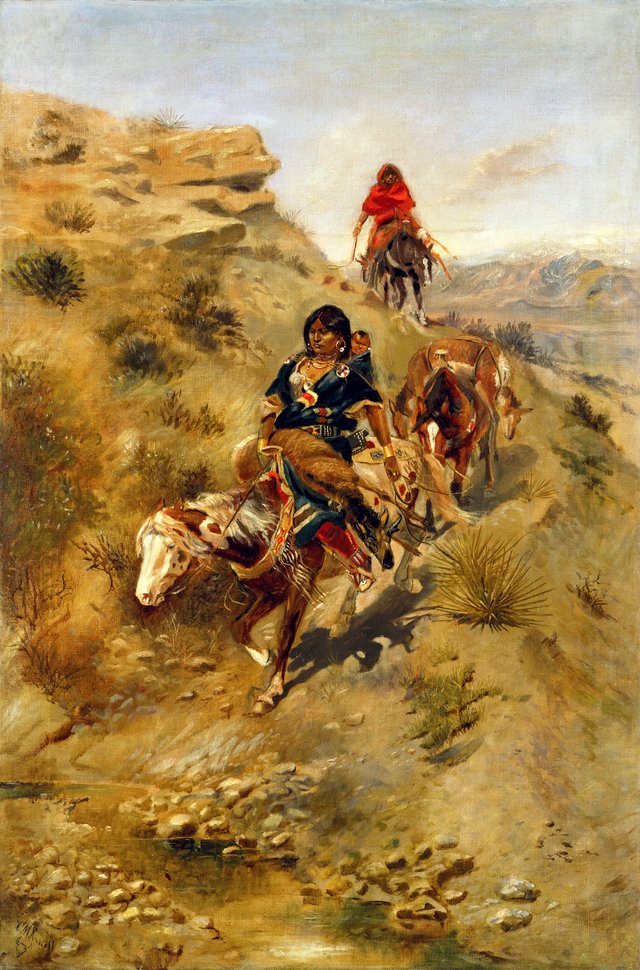 Bringing Home the Meat by Charles Marion Russell