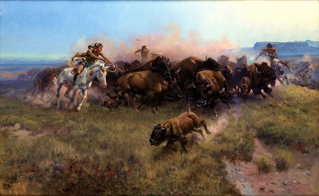The Buffalo Hunt [No. 39] by Charles Marion Russell