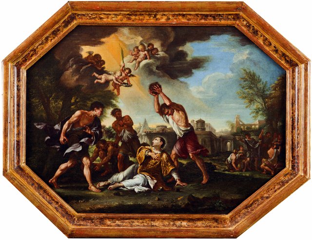 Stoning of St Stephen by Filippo Lauri