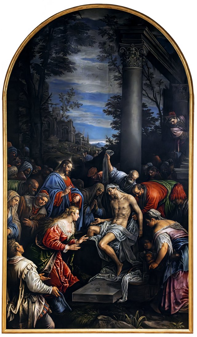 Resurrection of Lazarus by Leandro Bassano