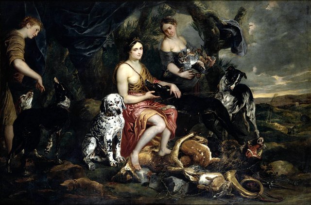 Diana resting after the hunt by Erasmus Quellinus II